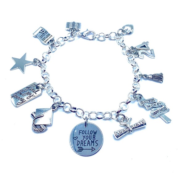Graduation Charm Bracelet - Picture 1 of 8